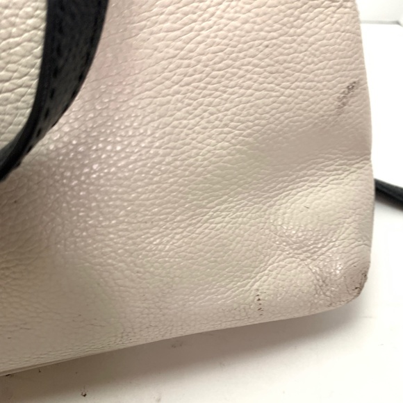 KATE SPADE Ivory Black Leather Handbag Purse Tote - Picture 13 of 16